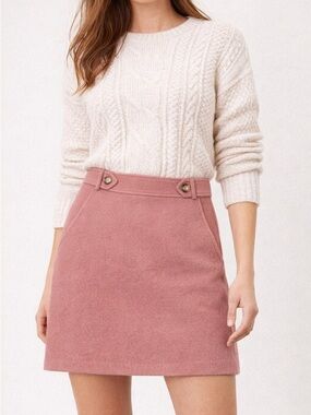 NWT LOFT Dusty Rose Mini Skirt